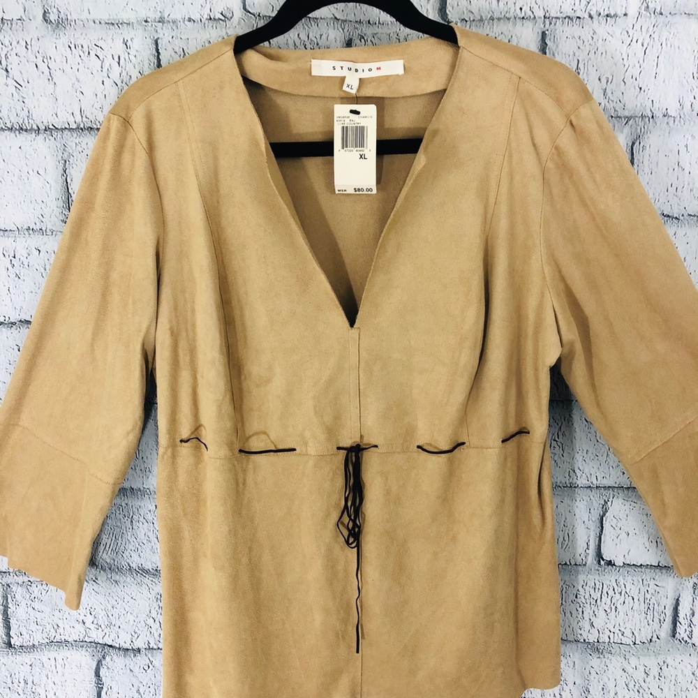 NWT Studio M Faux Swede Women’s Top
